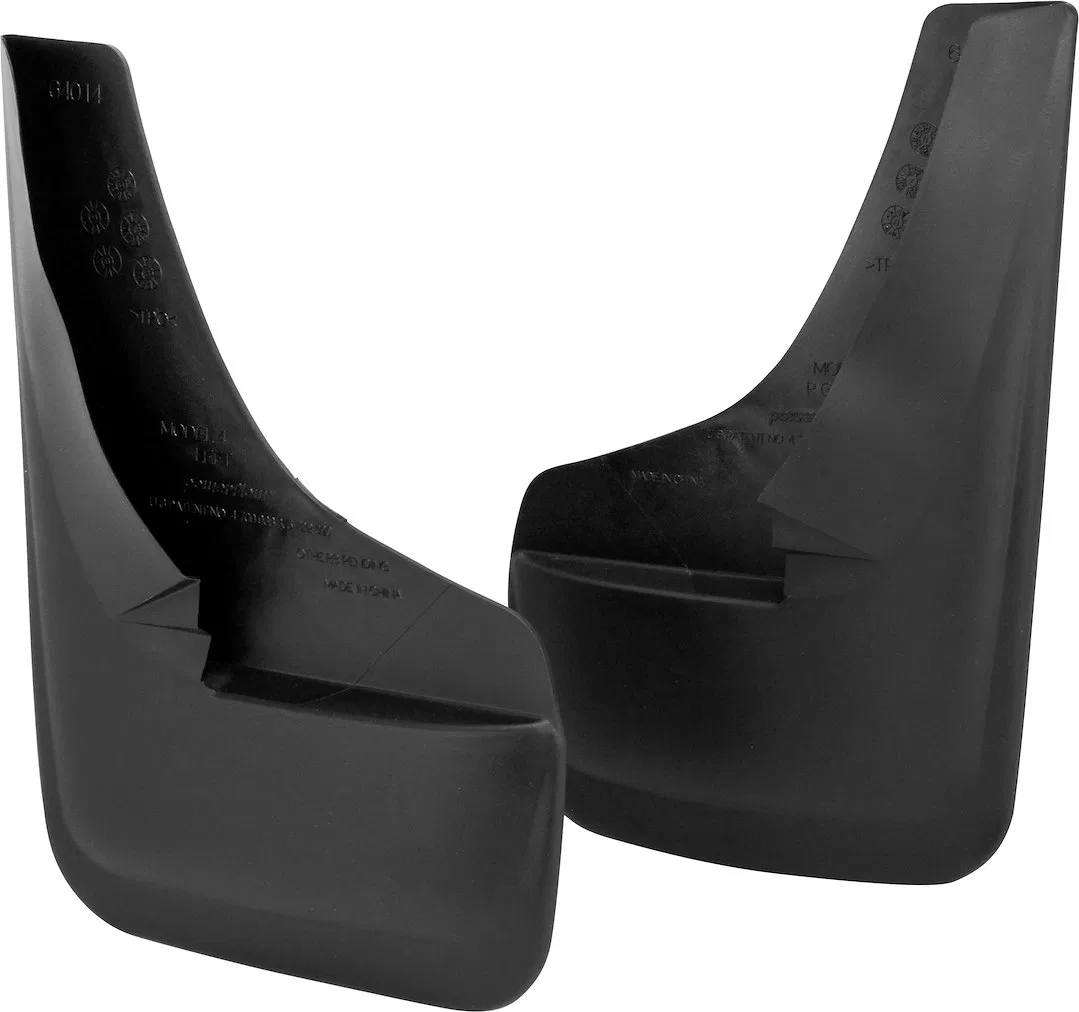 6404 – HOPKINS Mud Flap, Multi-Fit Set Of 2 Contoured Without Logo Black OE-Approved Material Screw On